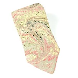 MOTH hand marbled silk tie 60in